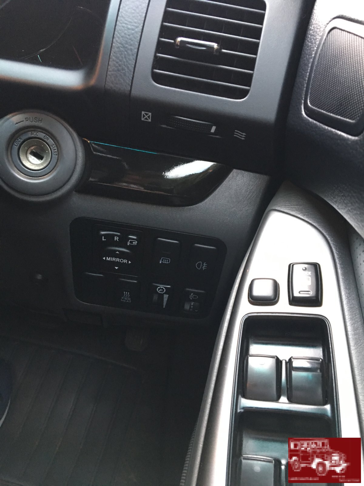 Ignition with black gloss trim